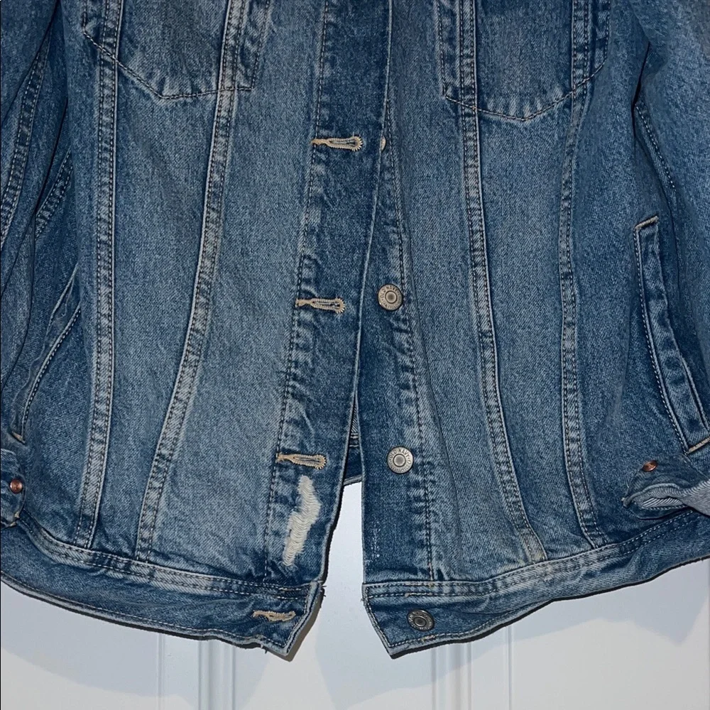 Old Navy Blue Denim Jean Jacket - Women's Casual Button Front